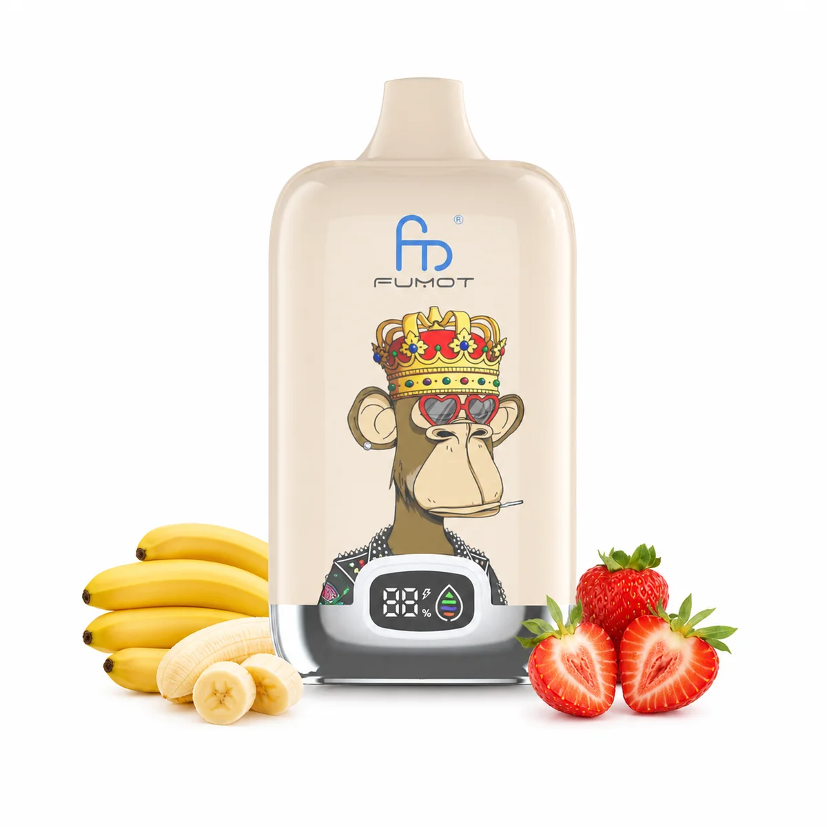 Fumot Digital Box 12000 Strawberry Banana – Einweg-Vape, Produktansicht