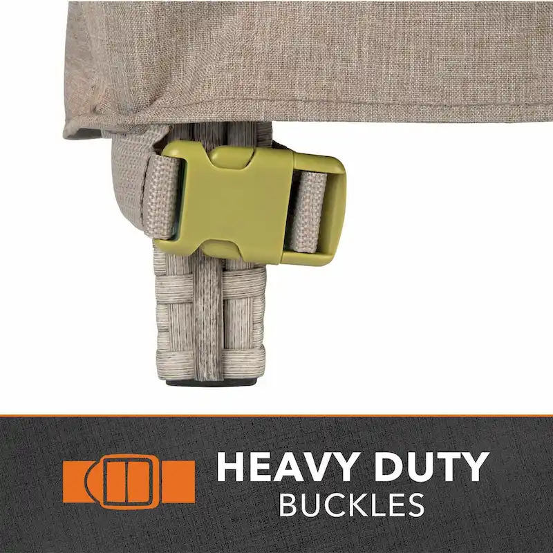 Modern Leisure Garrison Square Fire Pit Table Cover, Waterproof, 42  Square x 22 H, Sandstone