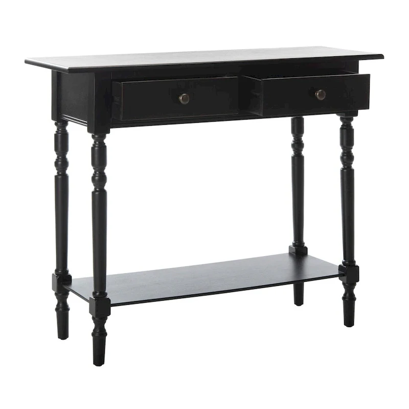 Arvilla Grey 2-Drawer Console Table - 37.8 x 13 x 31.9 - 38Wx13Dx32H