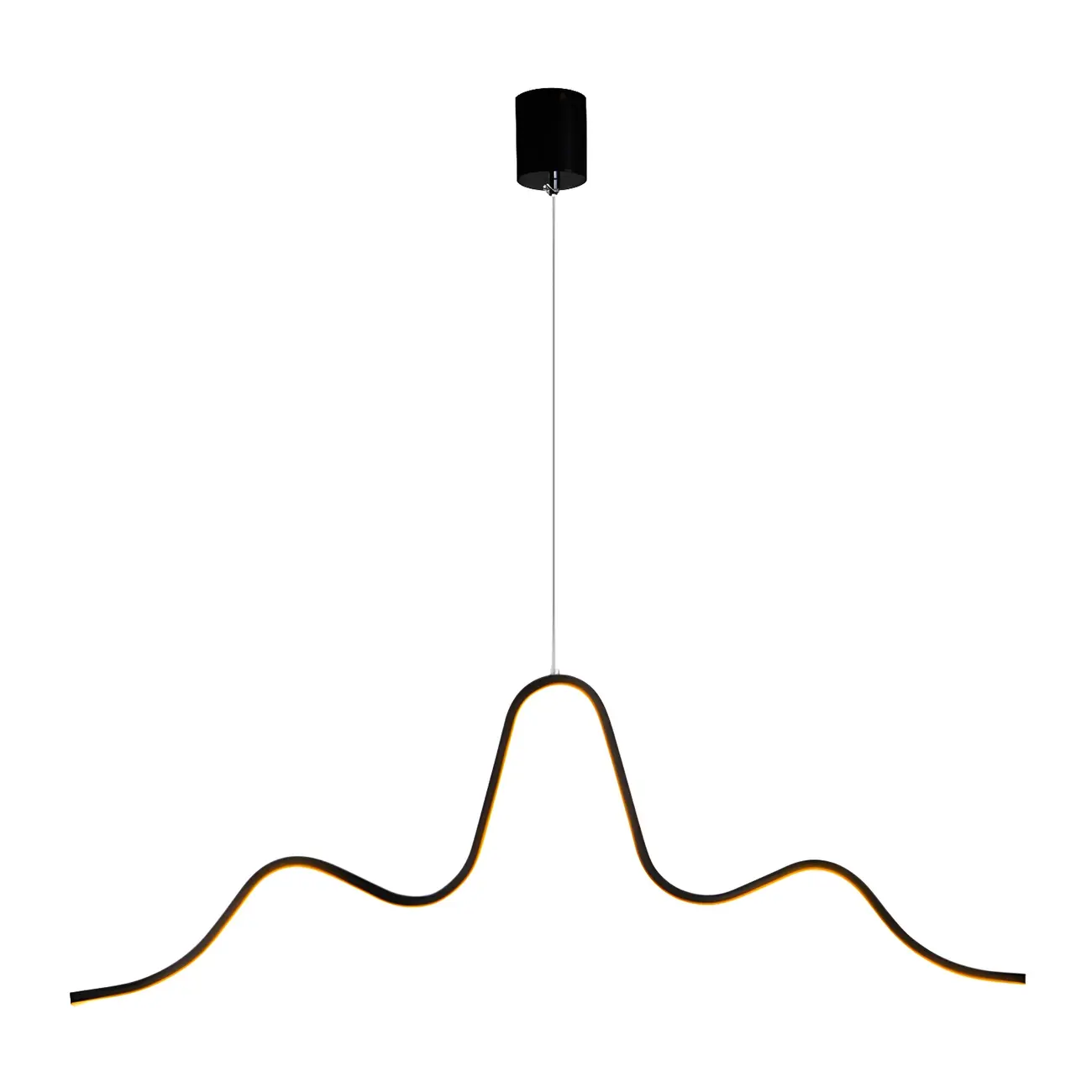 Artistic Black Linear Adjustable Island Pendant Light