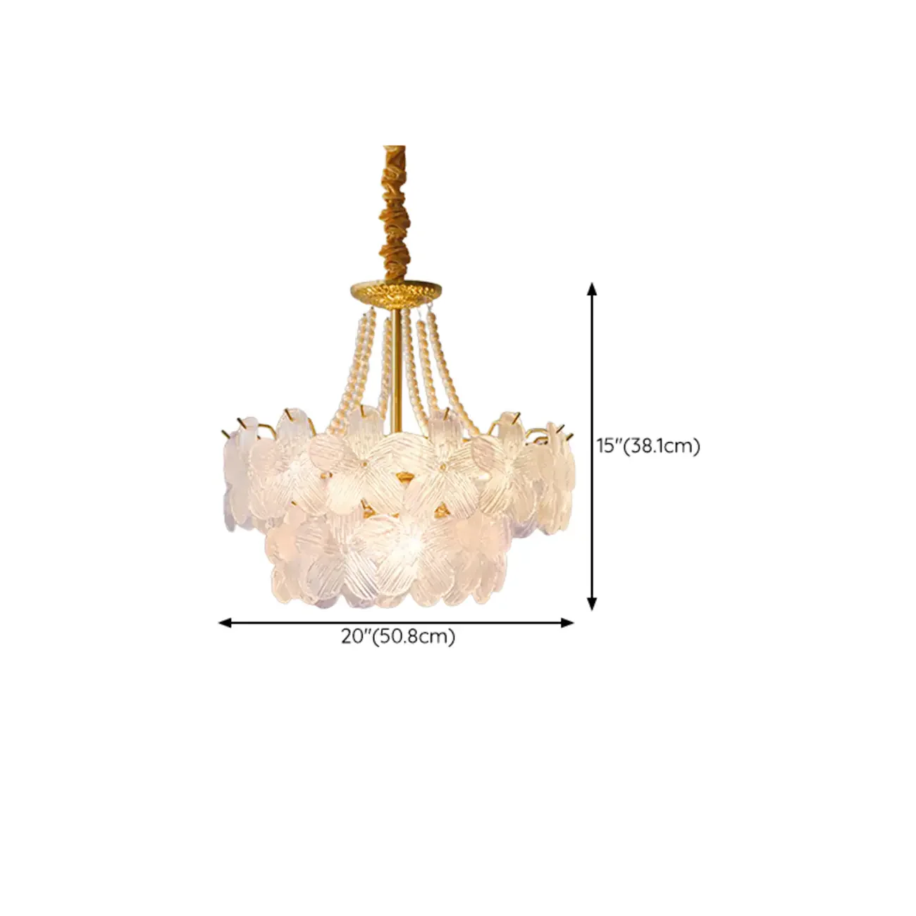 Modern Tier Round Flower Crystal Chandelier