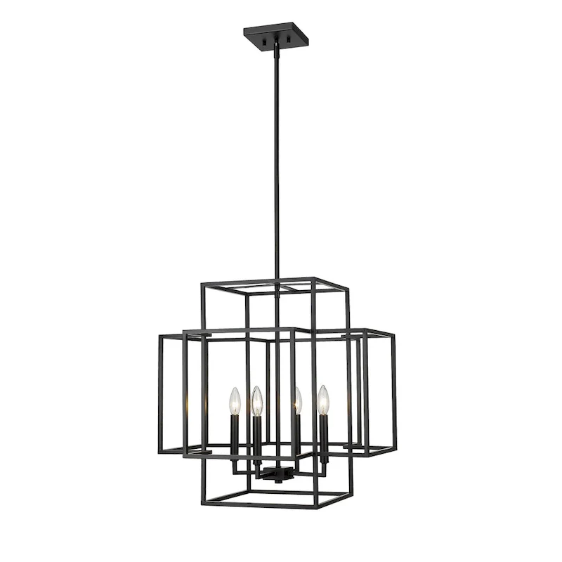 Titania 4 Light 22 inch Matte Black Chandelier.
