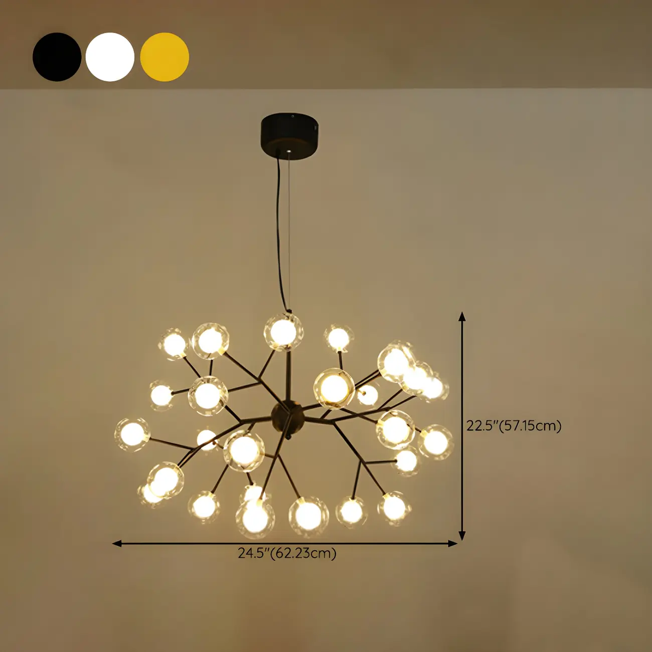 Adjustable Modern Globe Glass Sputnik Chandelier