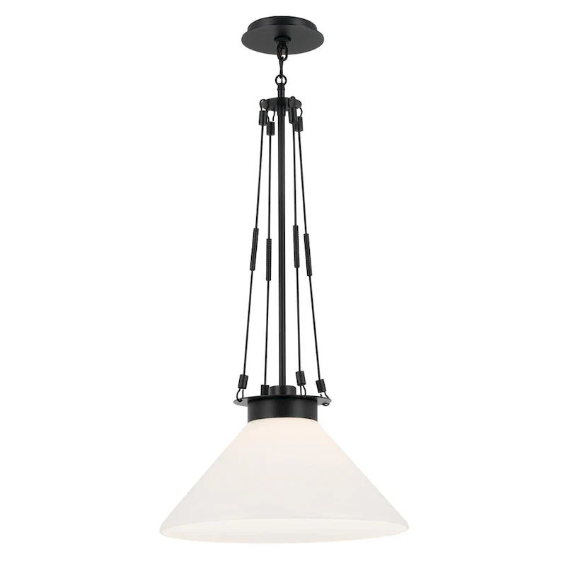 Kichler Lighting Albers 18.25 In. 1-Light Black Pendant Light