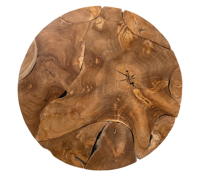 Rhea Teak Wood 32 Round Coffee Table