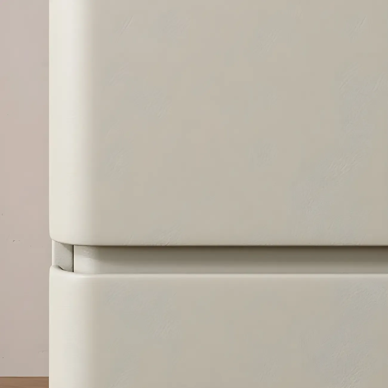 Modern Stone Top Leather Pine 2-Drawer Nightstand