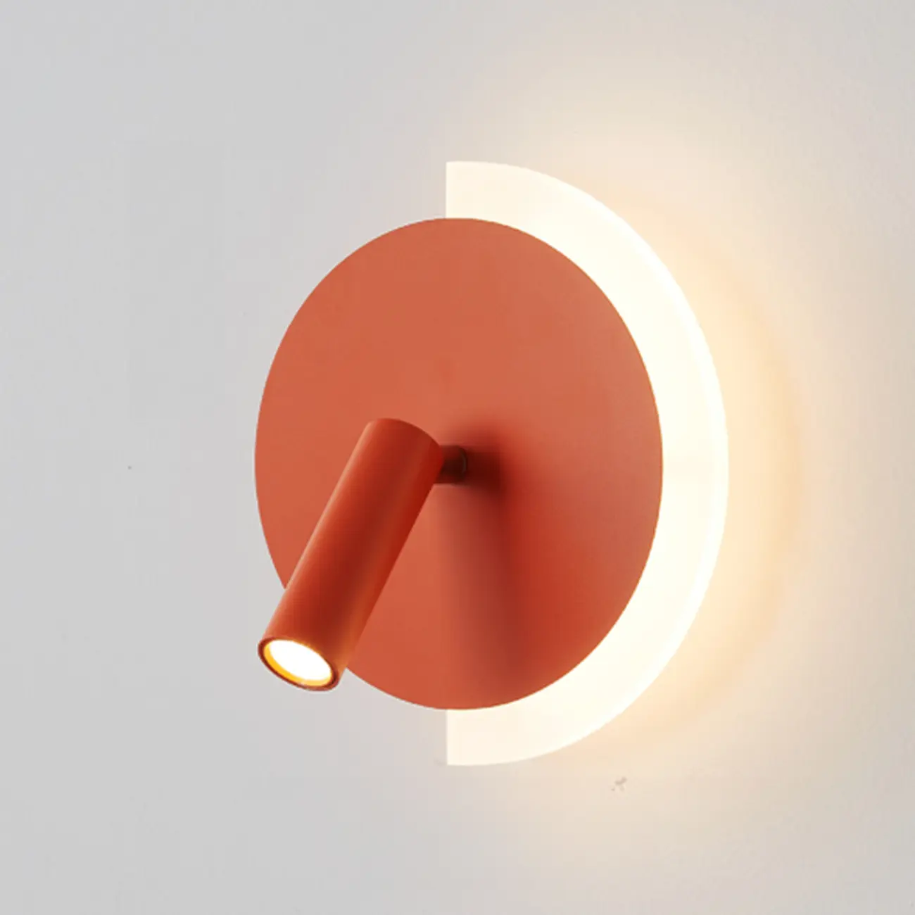 Mini Geometric 2-Light Black-Gold Wall Sconce in Rotatable