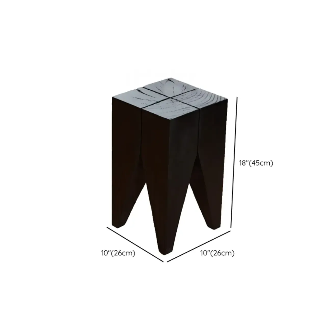 Hourglass Wooden Natural Finish Chairside Table