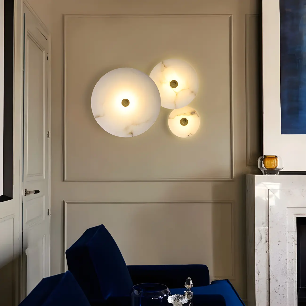 Modern Stone Acrylic LED Wall Sconce with Ambient Lighting