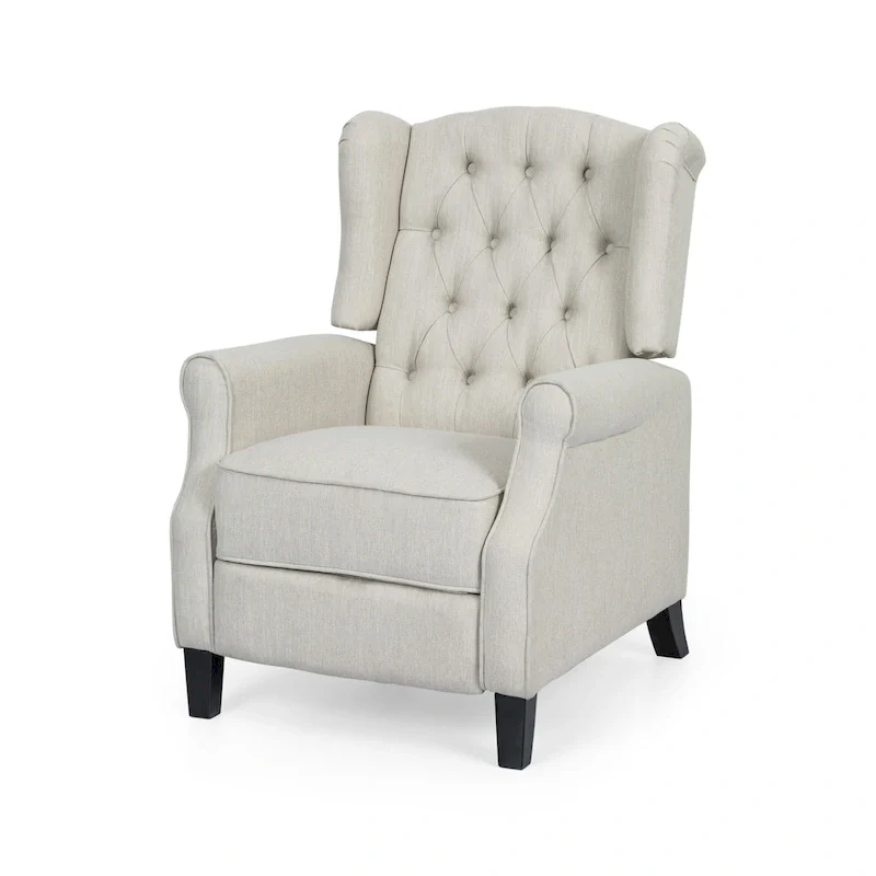 Push Back Recliner with Wingback, Modern and cozy recliner chair