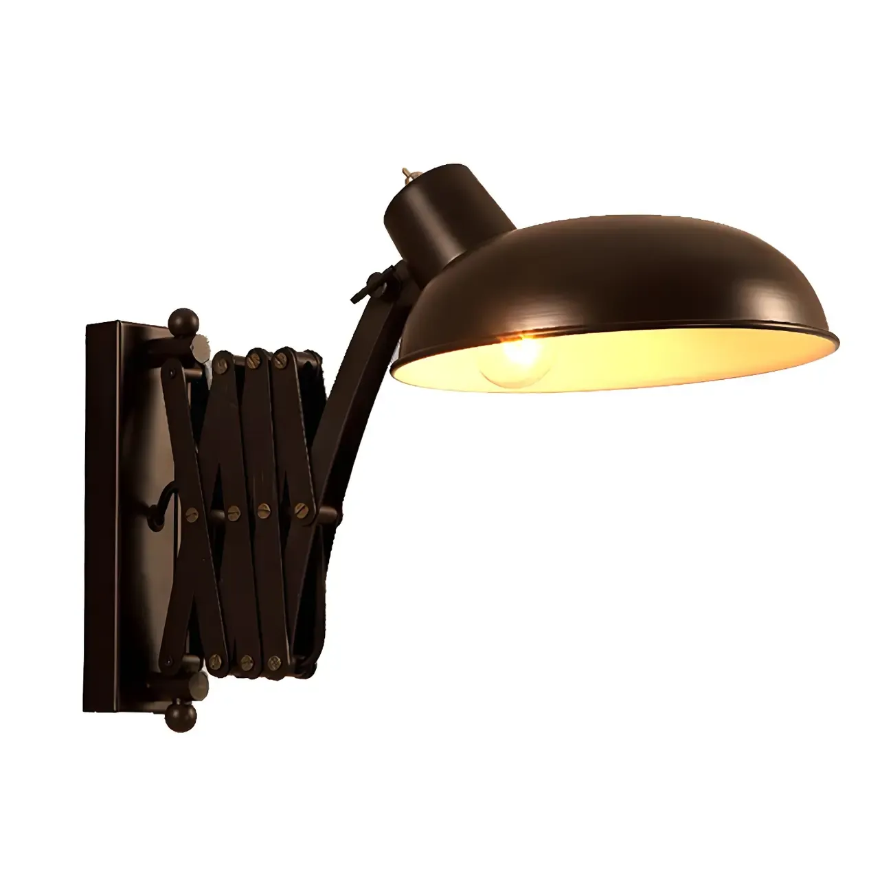 Retro Industrial Metal Black Swing Arm Wall Light