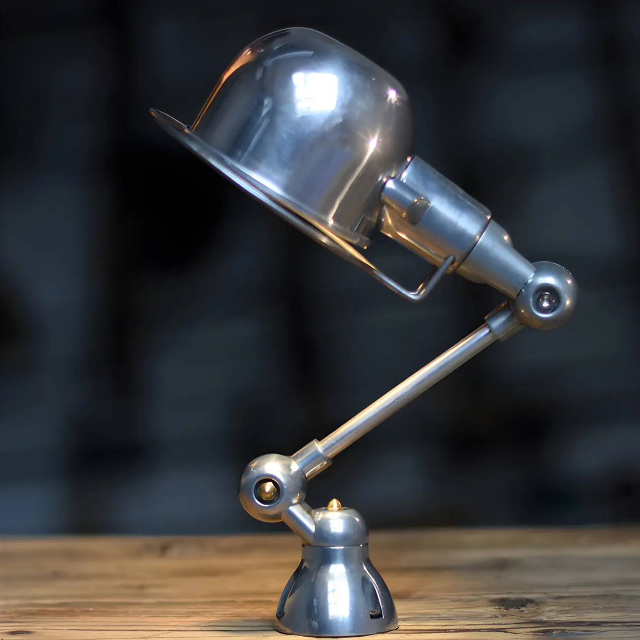 Industrial Metal Silver Glossy Mini Swing Arm Wall Light