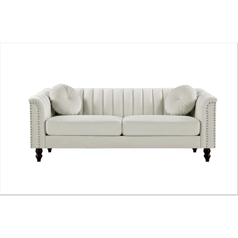 Hills Tufted Back Nailhead 75.2 Sofa