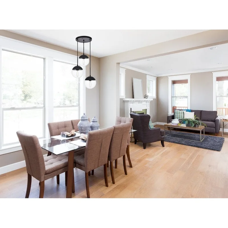 3-Light 18 inch Pendant with Clear Glass