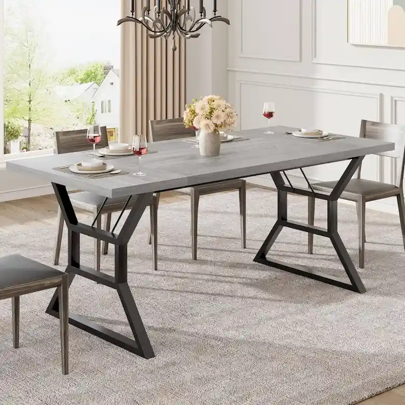 Large Kitchen Dining Room Table for Big Family - N/A
