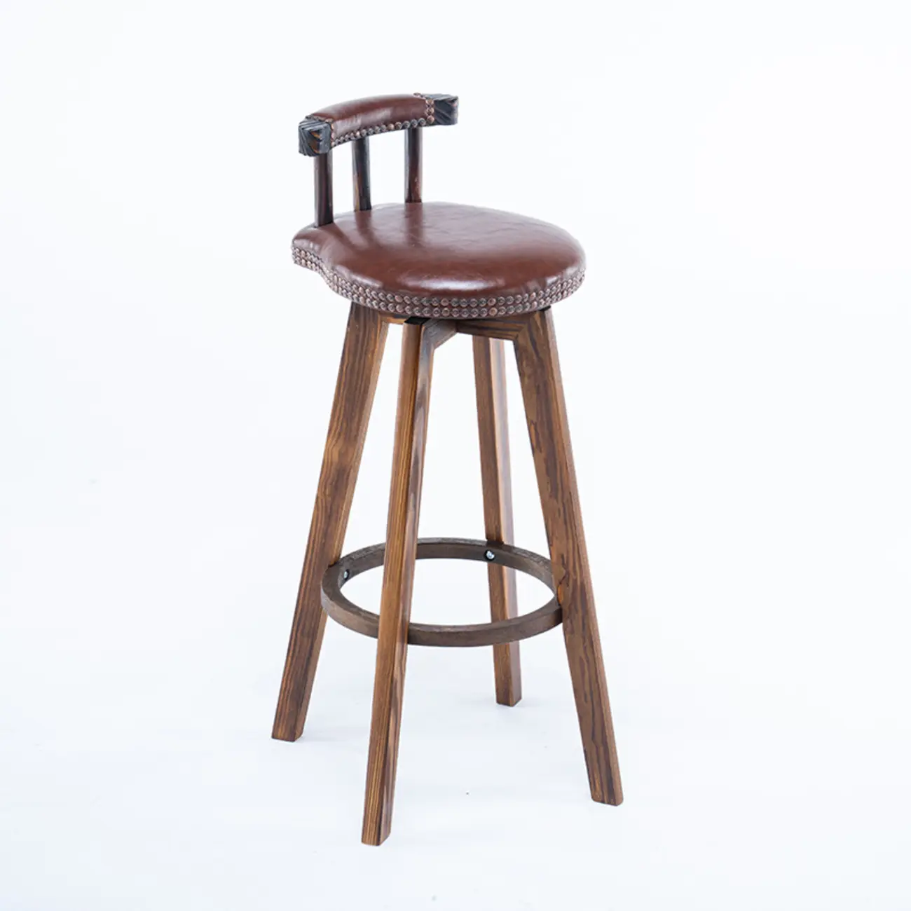 Bar Height Swivel Leather Modern Bar Stools
