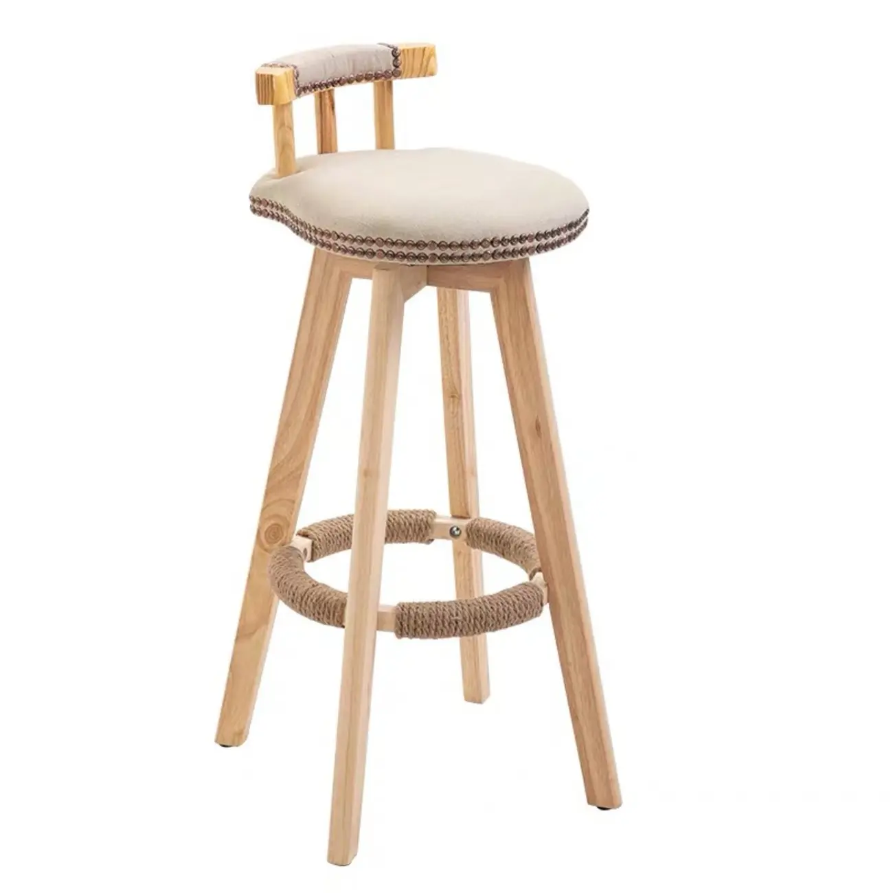 Bar Height Swivel Leather Modern Bar Stools