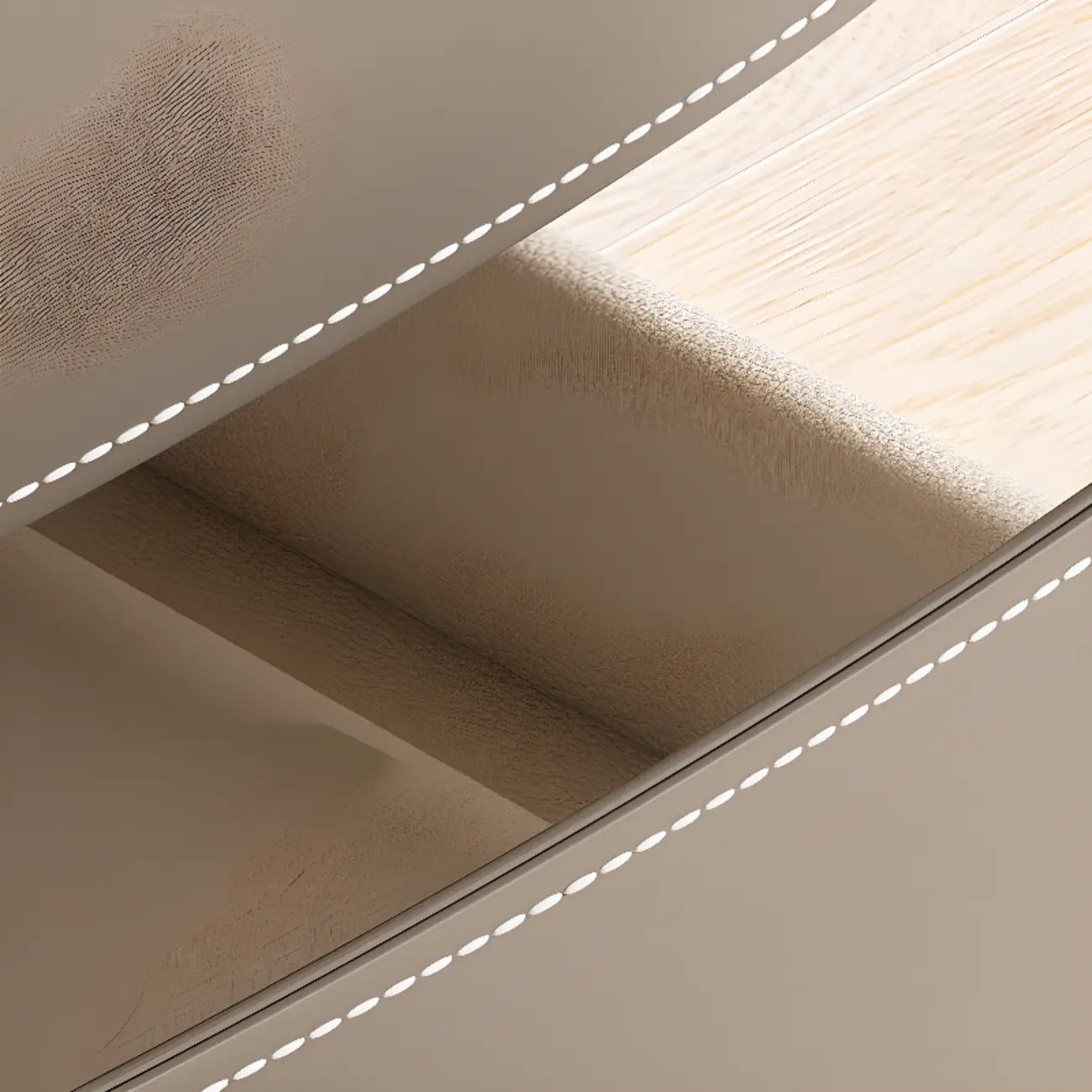 Trendy Low Tray-Top 2 Layer Solid Wood Nightstand