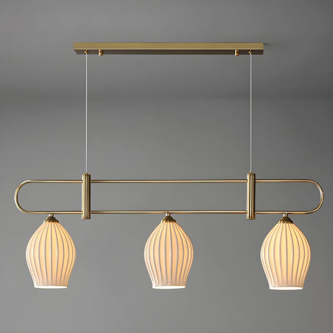 Simple Modern Ceramic Multi-Light Island Pendant Light