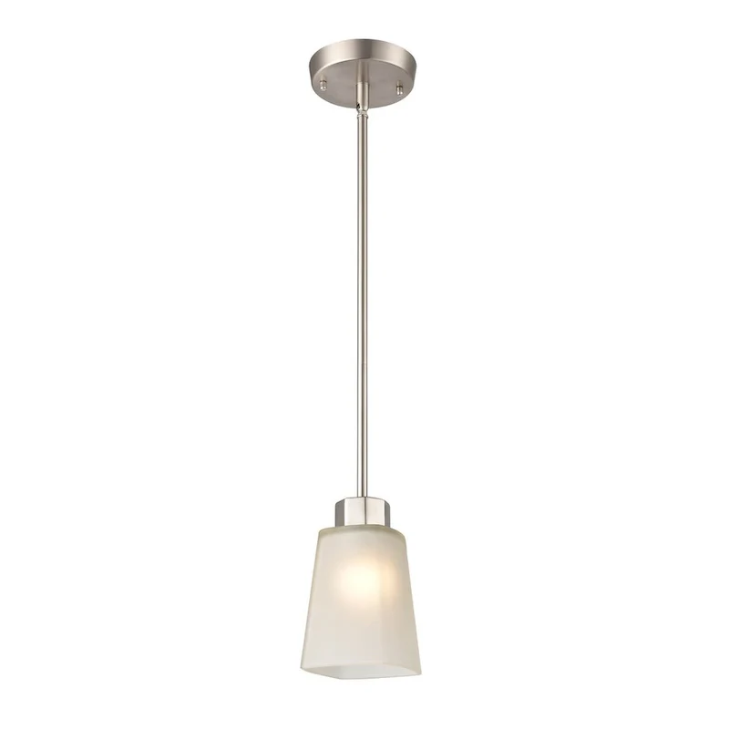 Millennium Lighting Coley 1 Light Pendant in Brushed Nickel with Frosted Glass Shades