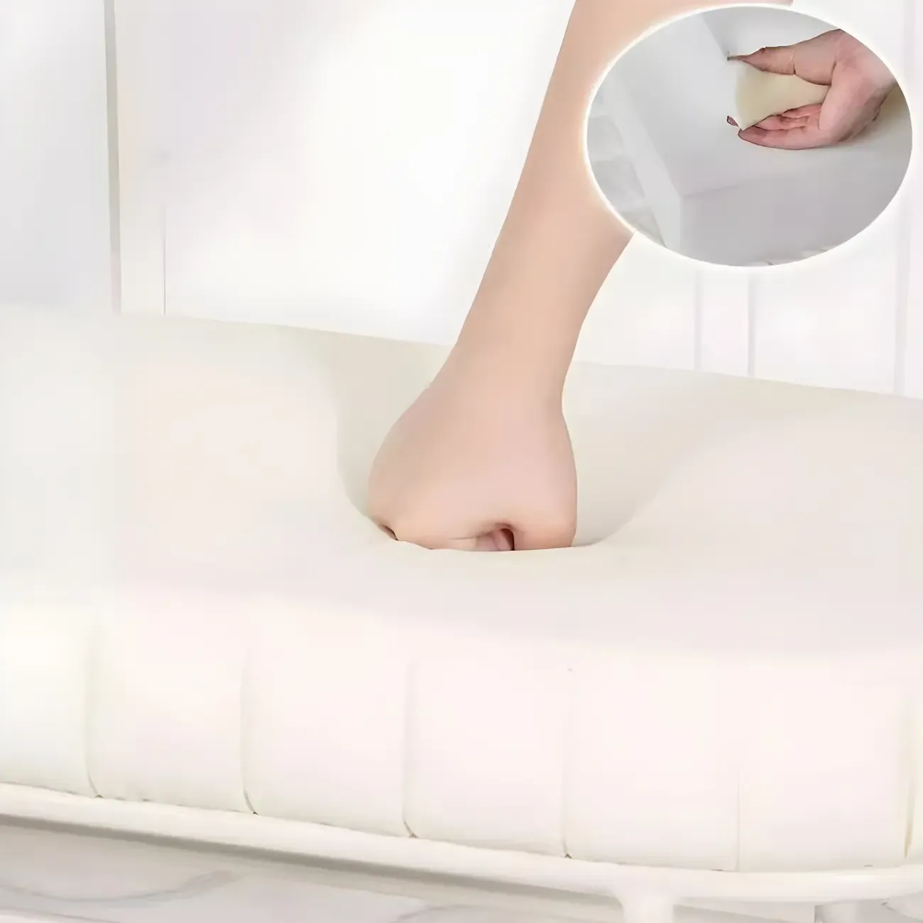 Elegant Oval Metal Cushioned Shoe Rack Bench