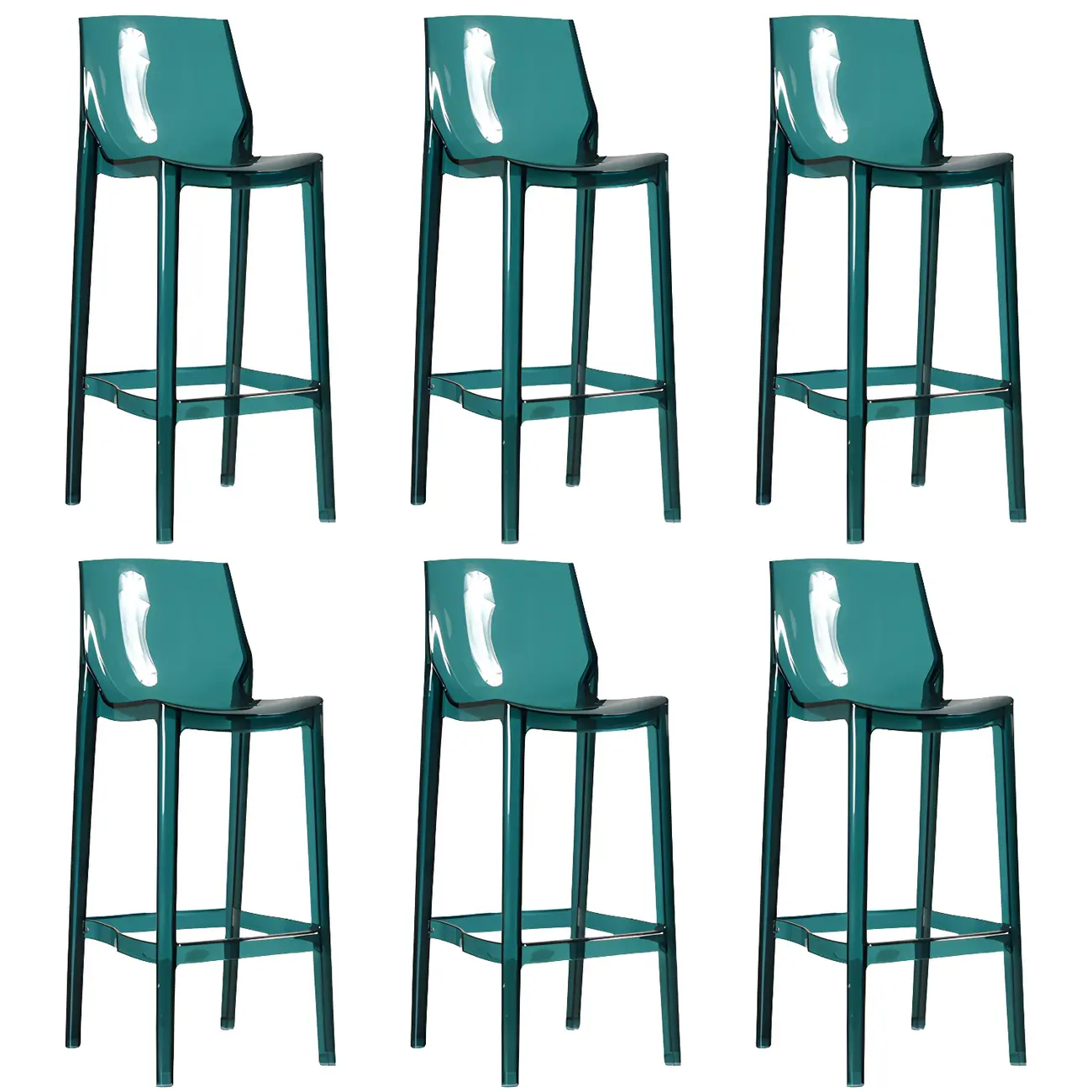 Modern Acrylic Vibrant Durable Colourful Sleek Bar Stool