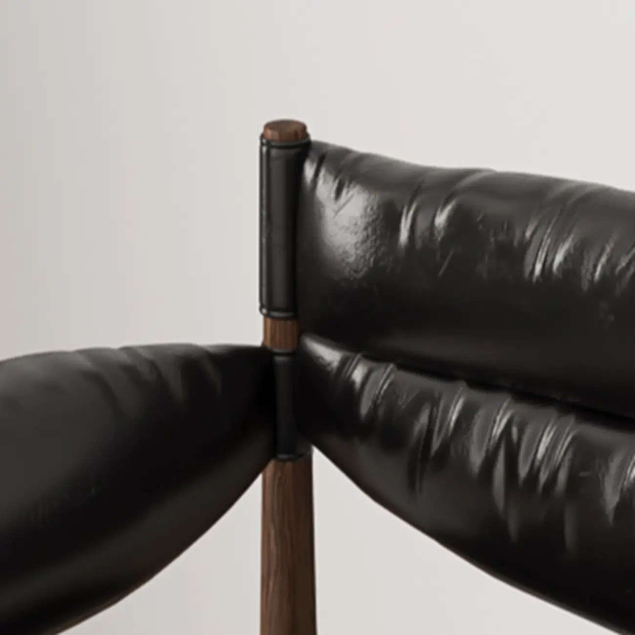 Modern Oiled Leather Mid-Back Accent Armchair