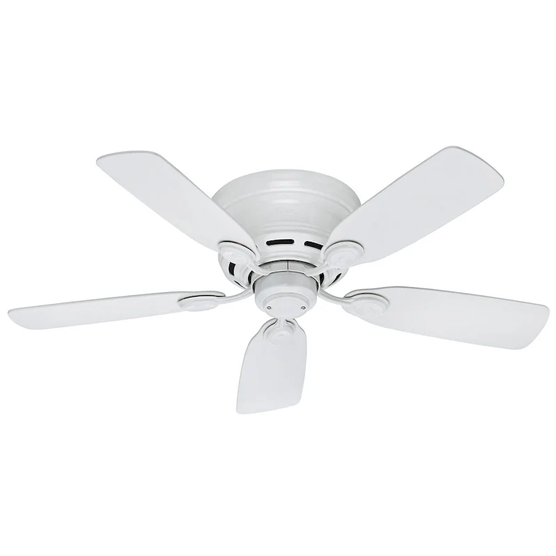 Hunter Low-profile 42-inch White 5-blade Ceiling Fan