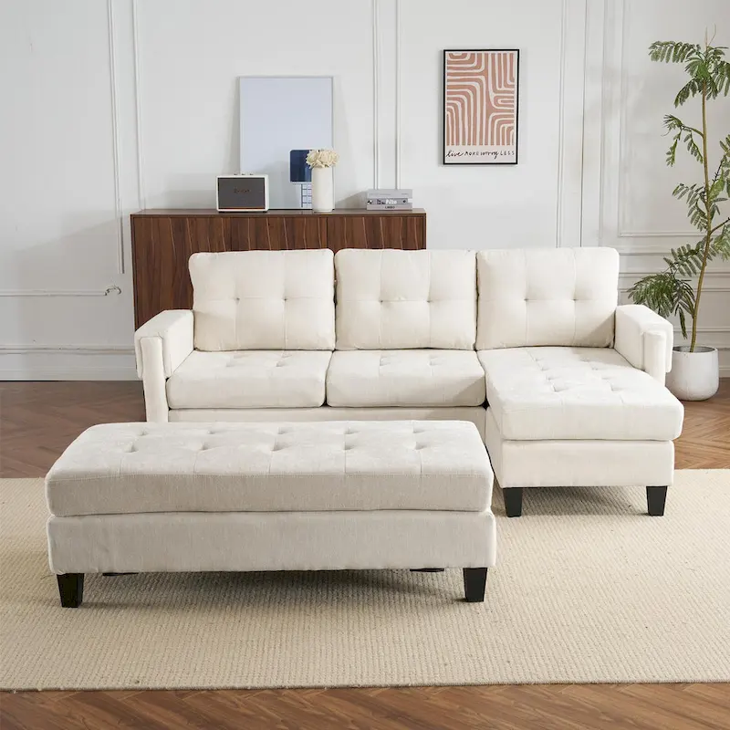 83.4inch L-shaped Sofa Sectional Couch Sofa Bed