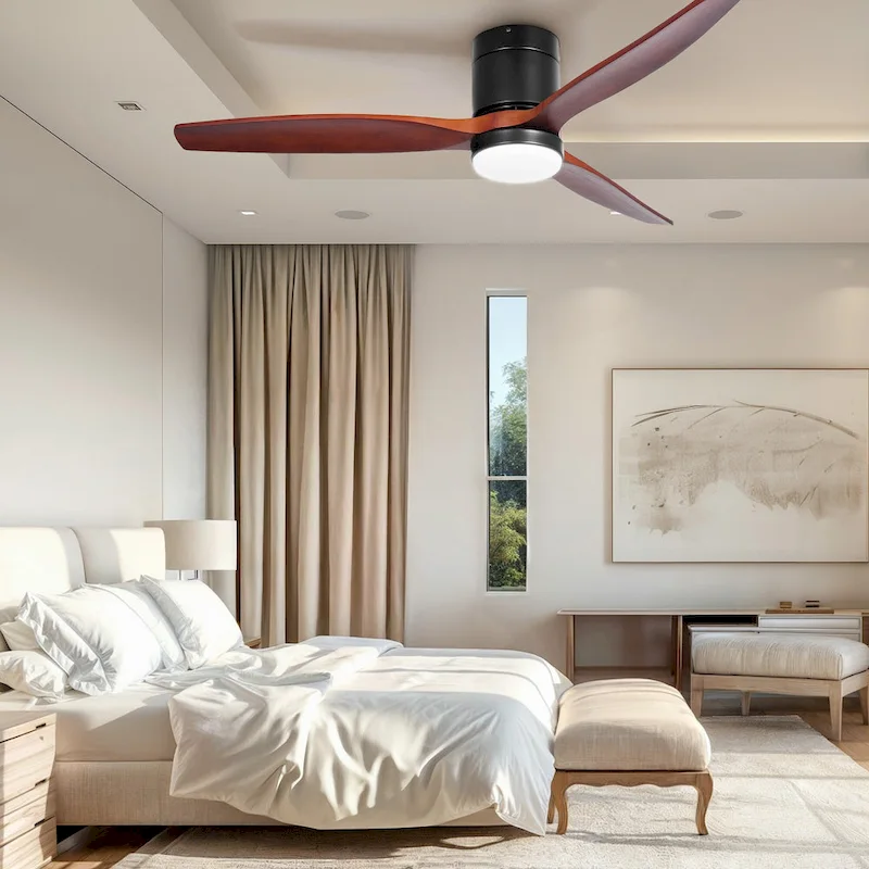 Moasis 52 Inch LED Ceiling Fan with Lights Remote 3 Blades