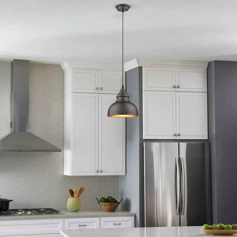 8' Cord Oil Rubbed Bronze 1 Light Dimmable Mini Pendant - 102*8*8