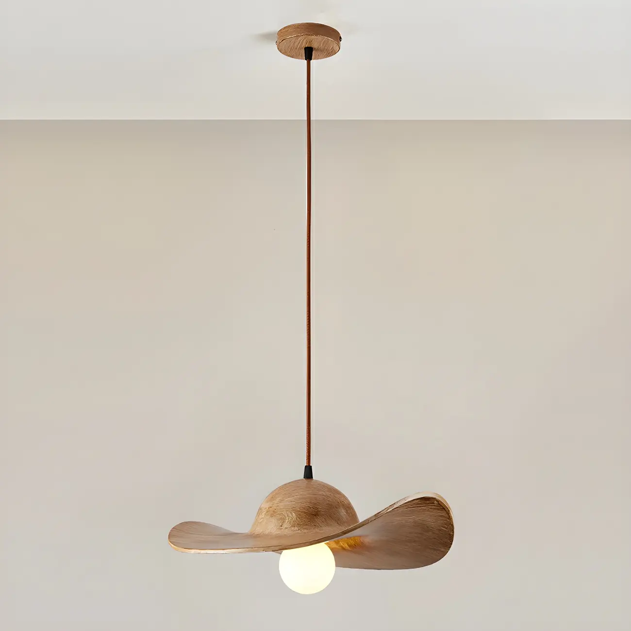 Modern Hat Shape Resin Pendant Light for Kitchen