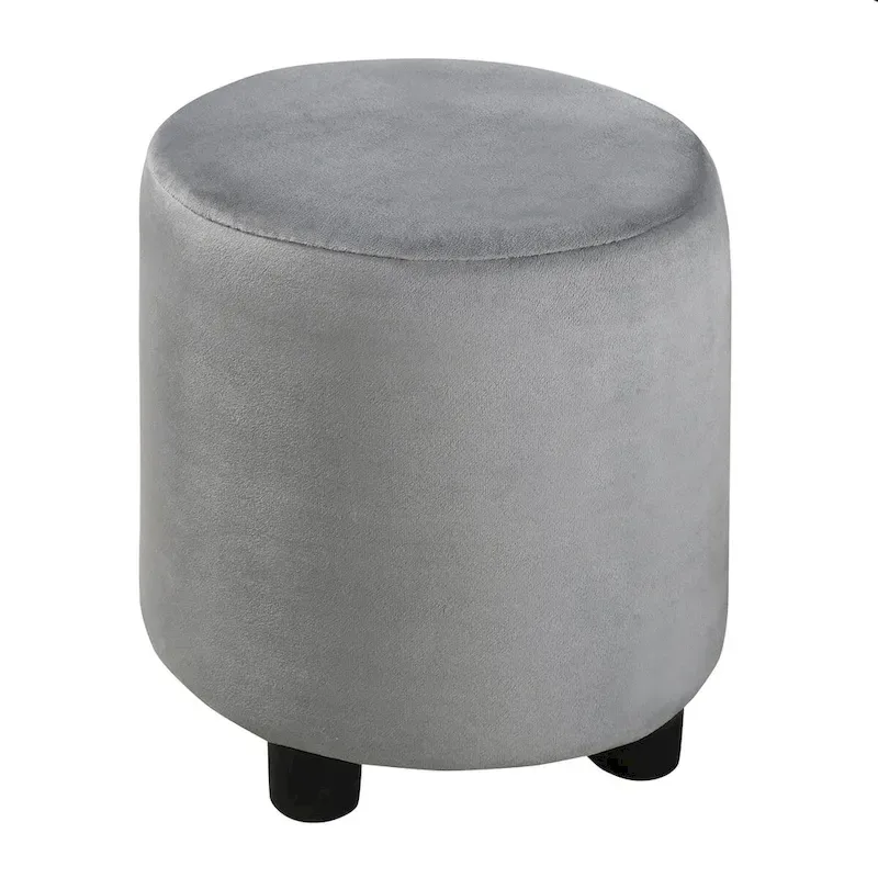 Upholstered Grounded Bed Mother & Child Bed with Bedside Desk and Little Round Stool