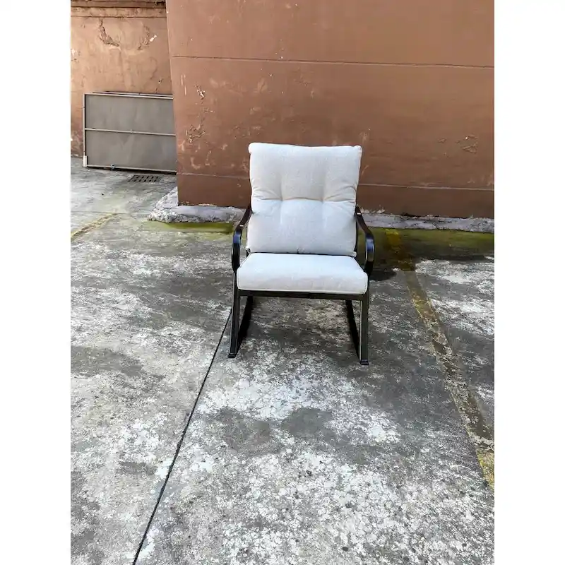 Rocker Set Chair and Teapoy Off-White