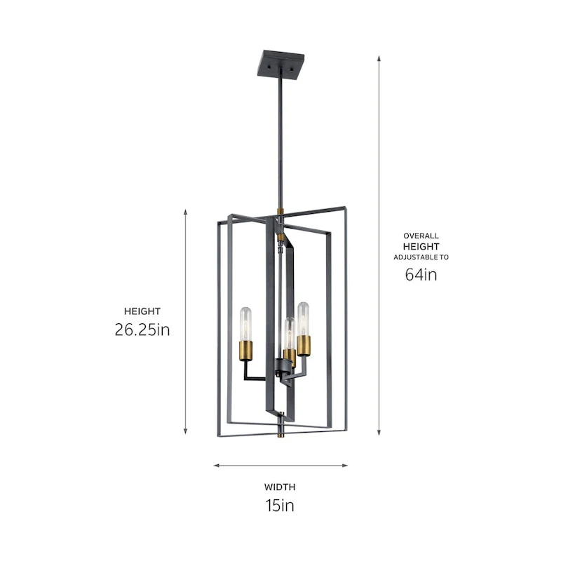 Kichler Lighting Taubert Collection 3-light Black Pendant