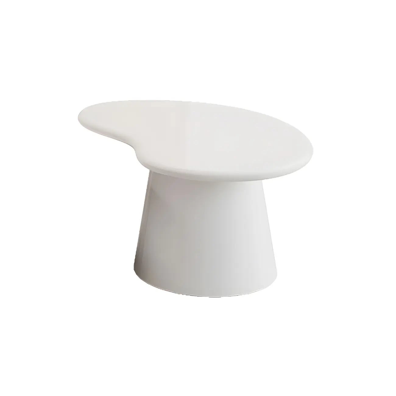 Pure White Round Modern Wood Drawer Coffee Table