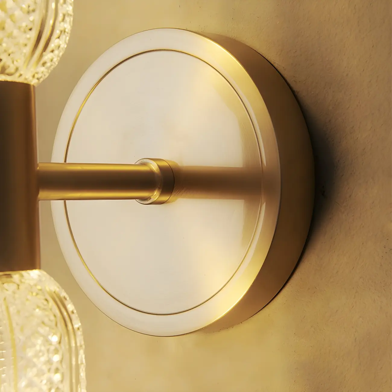 Unique Gold Up Down Wall Mounted Prismatic Glass Vanity Light