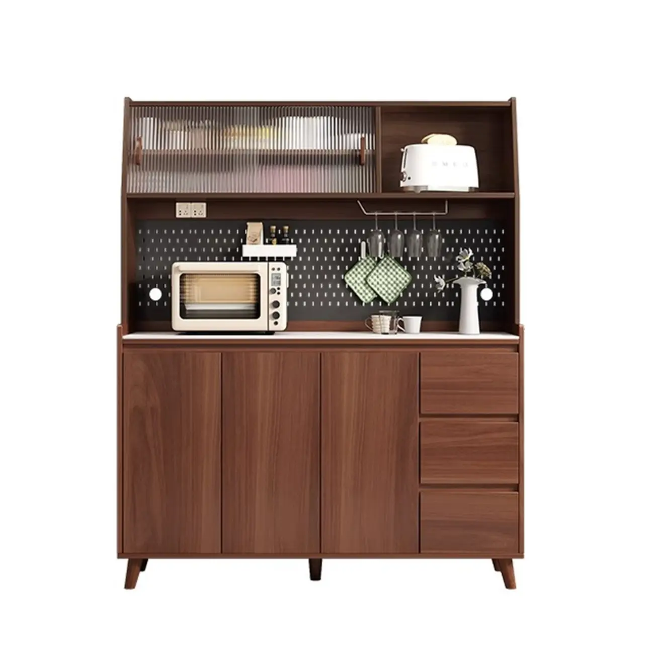 Modern Slab Stone Countertop Kitchen Sideboard