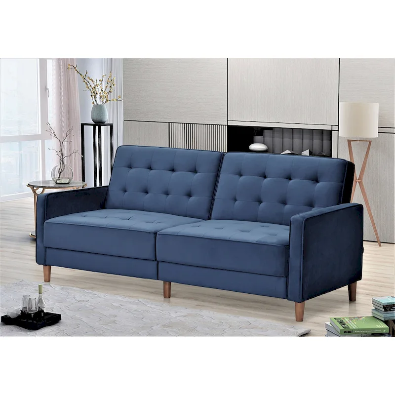 Jonathan Tufted Velvet Sofa Bed Sleeper