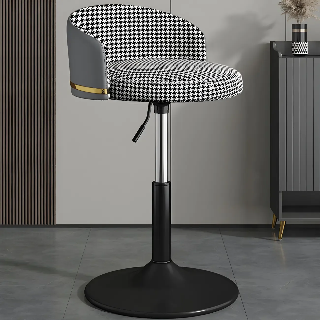 24 Inch Faux Leather Bar Stool Height Adjustable Modern