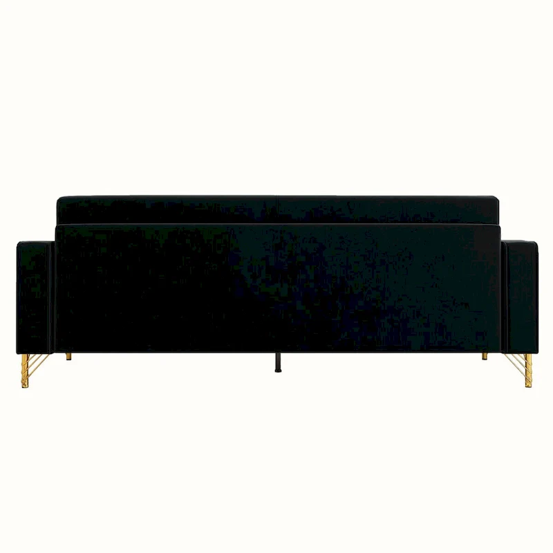 Modern Tufted Velvet Loveseat Upholstered Sofa with Removable Cushions and Pillows - 85.63 in.D x 30.31 in.W x 30.51 in.H