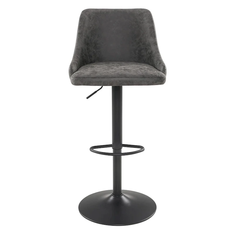 Sylmar Height Adjustable Stool in Faux Leather