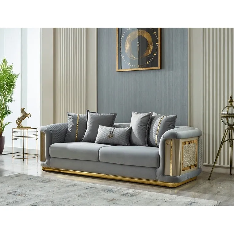 Ella 3-piece Living room Set Square Arms