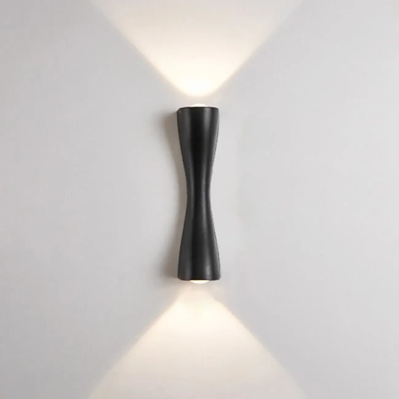 Modern 2-Light Black and Gold Curved Wall Sconce