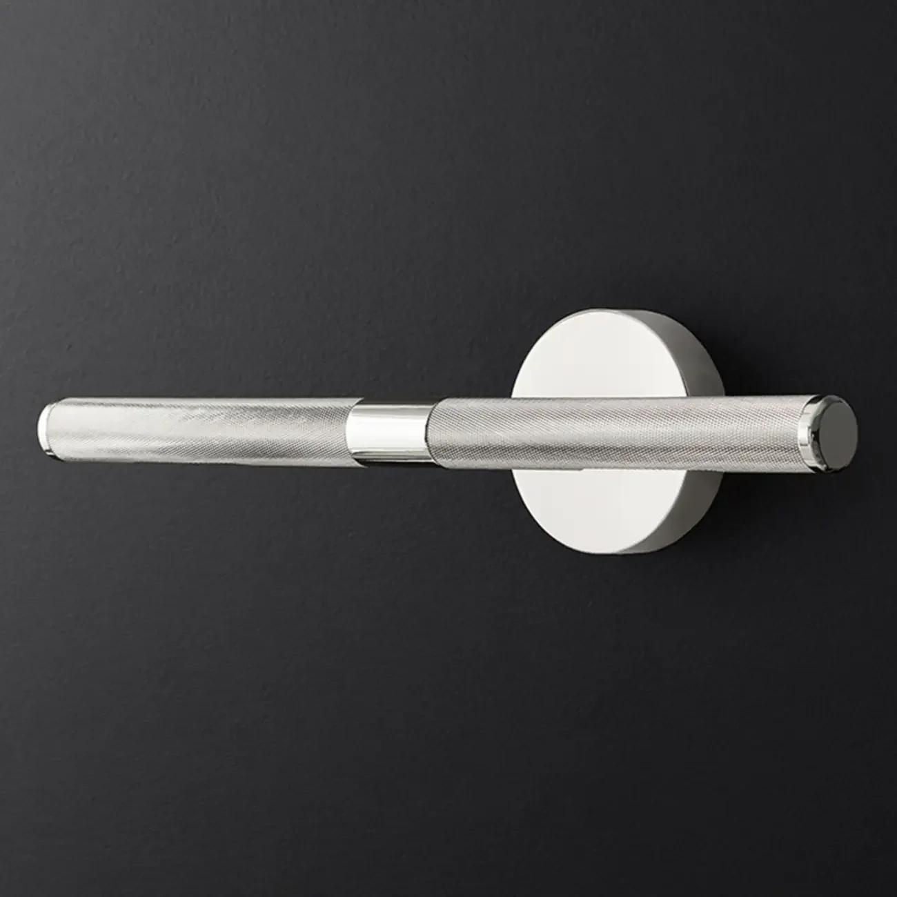 Modern Bathroom Black 2-Light Tube Vanity Light