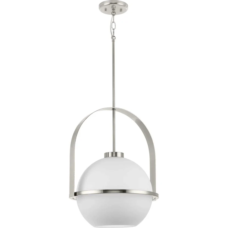 Progress Lighting P500359 Delayne 16  Wide Pendant with Frosted Glass