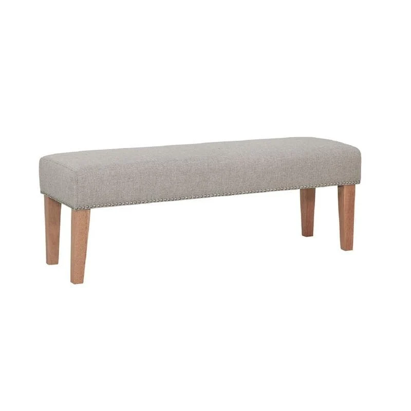 Grafton Home Miley Upholstered Accent Bench w/ Nailhead Trim