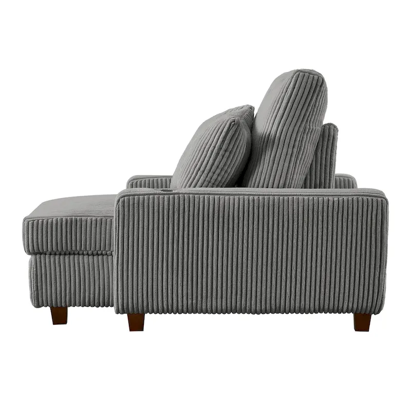 Upholstered Chaise Lounge with Adjustable Backrest Lounge Chair