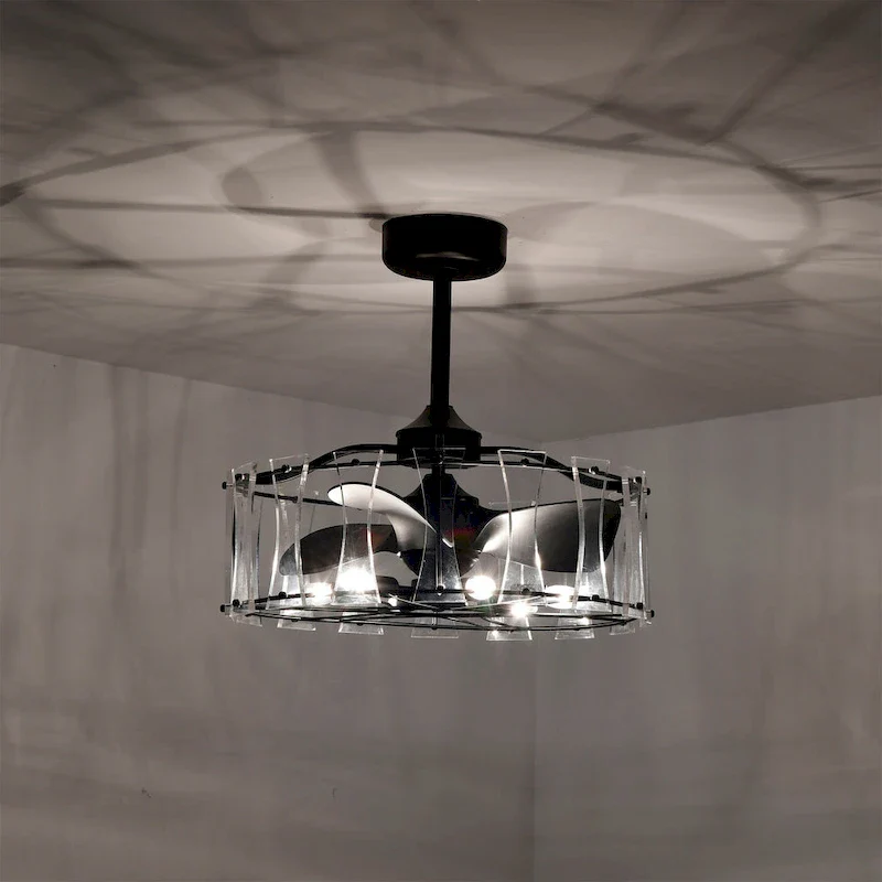 Vinney 25 Inch Modern style Fandelier Lighted with Remote