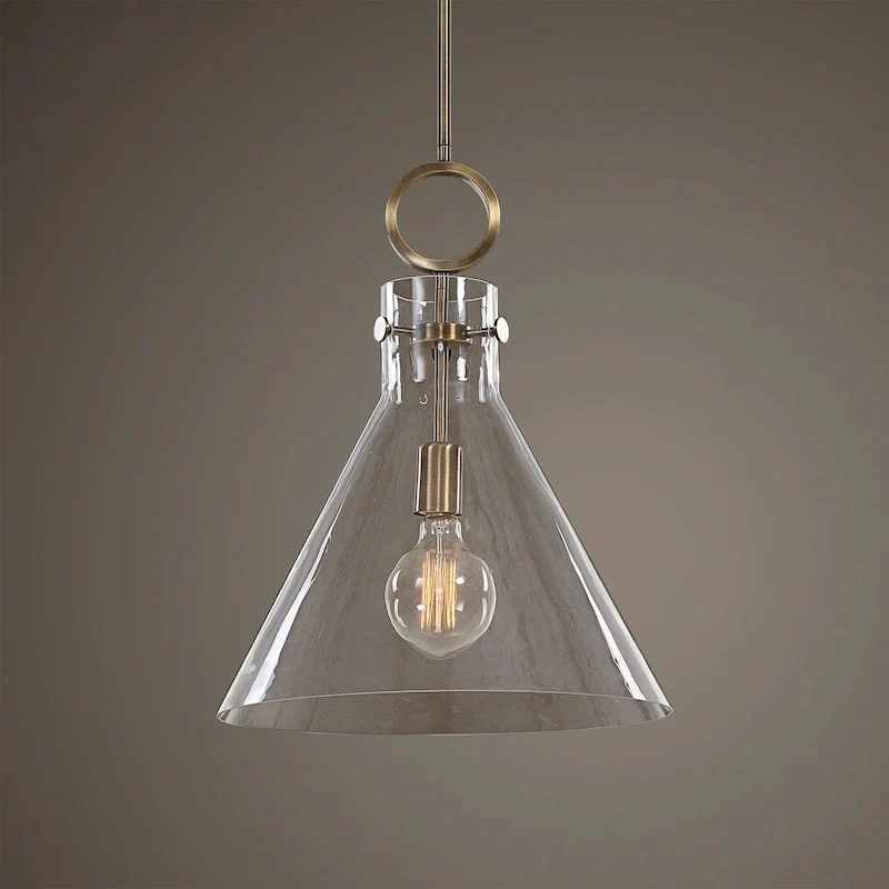 Uttermost Imbuto Funnel Glass 1-Light Pendant
